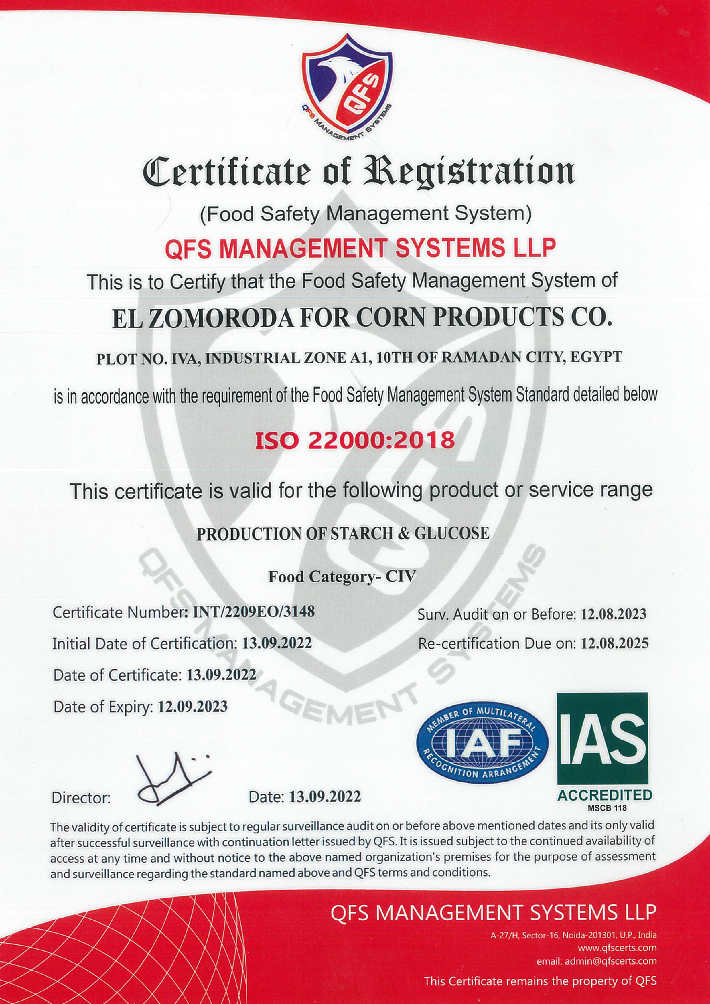 ISO 22000 CIV